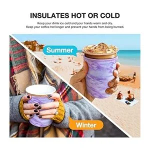 Paquete de 3 fundas para taza de café helado para tazas de