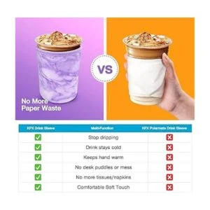 Paquete de 3 fundas para taza de café helado para tazas de