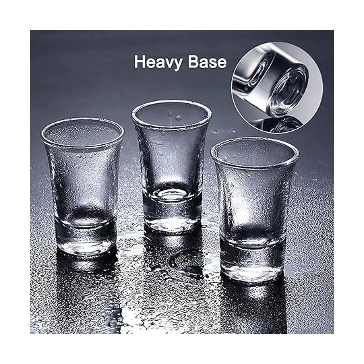 Aoeoe Juego de 40 vasos a granel con base pesada vasos