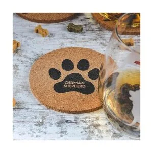 Posavasos de corcho para amantes del pastor alemán juego