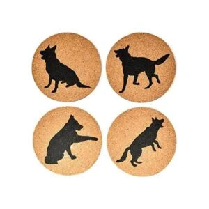 Posavasos de corcho para amantes del pastor alemán juego