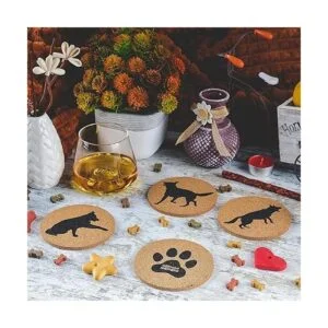 Posavasos de corcho para amantes del pastor alemán juego