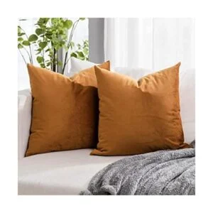 QUAFOO Juego de 2 fundas de almohada cuadradas de_1