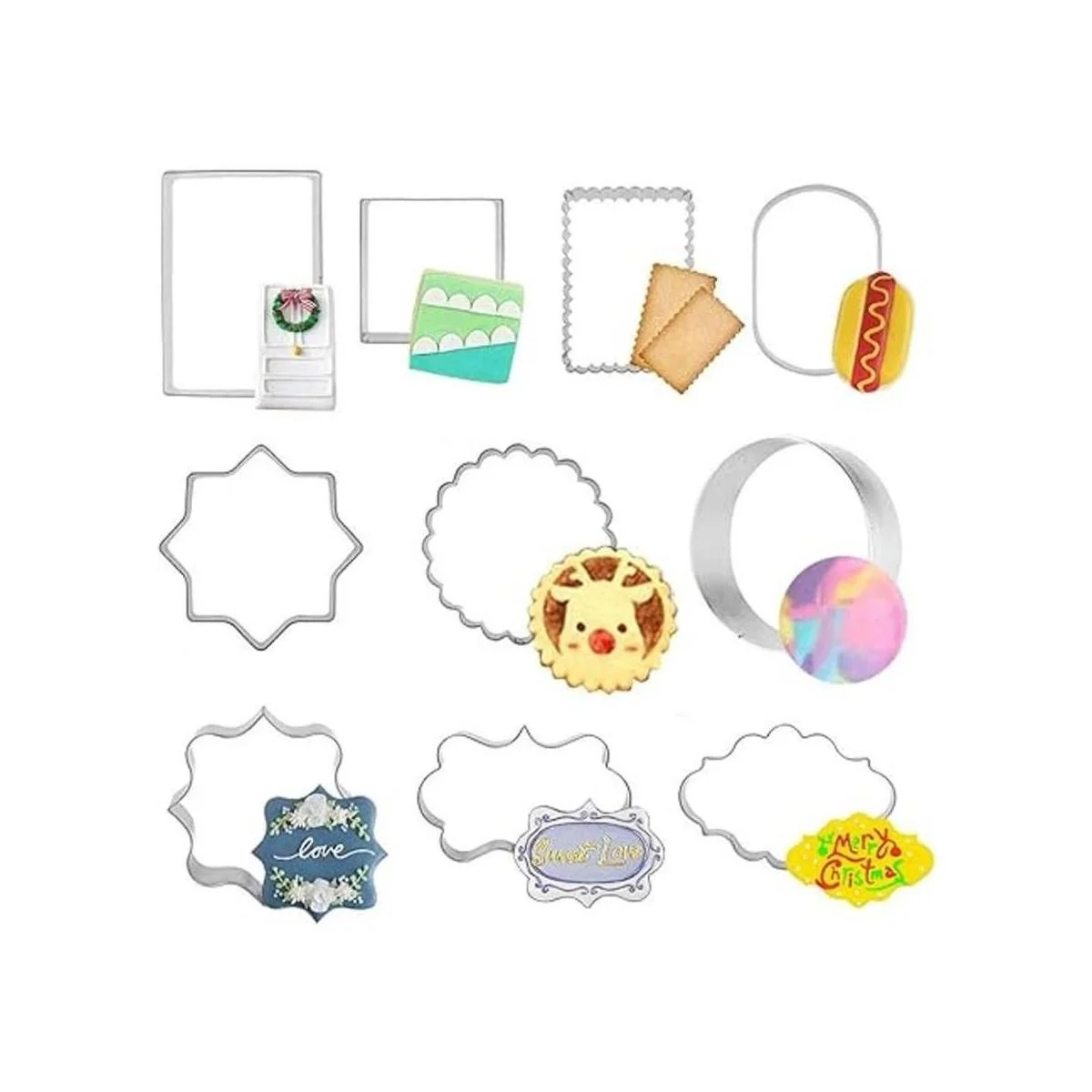 10 piezas de moldes para galletas con marco de placa para_4