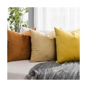 QUAFOO Juego de 2 fundas de almohada cuadradas de_2