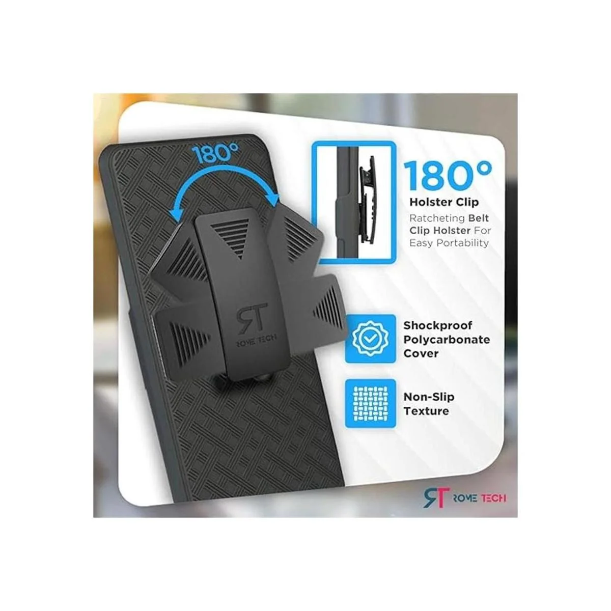 Rome Tech Funda con clip para cinturón para Moto G Stylus_3