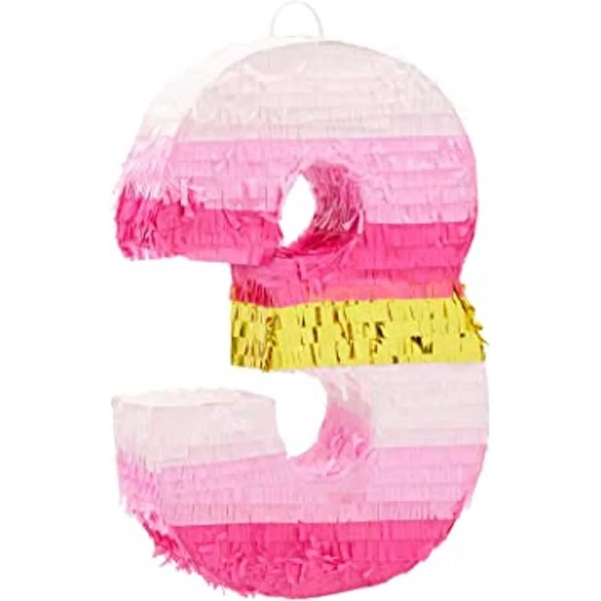 Pinata pequeña número 3 para niñas decoración de fiesta_1