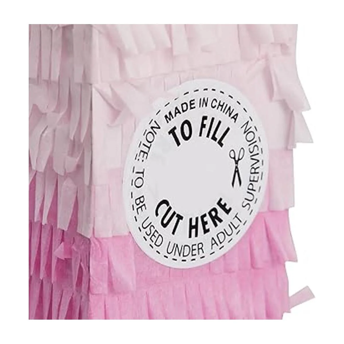 Pinata pequeña rosa y dorada número 4 para decoración de