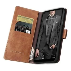SUANPOT Funda de cuero para Moto G Power 2021 con bloqueo_5