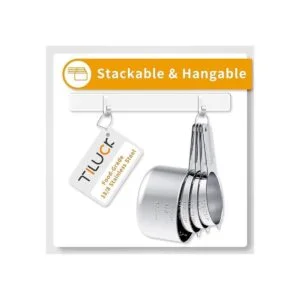 TILUCK Juego de tazas y cucharas medidoras de acero_3