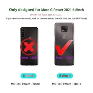 SUANPOT Funda de cuero para Moto G Power 2021 con bloqueo_2