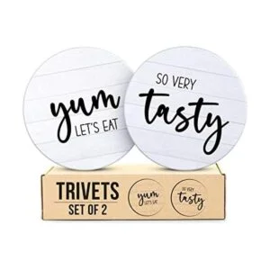 Elegantes salvamanteles para platos calientes juego de 2