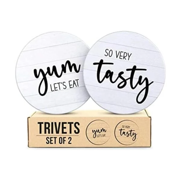 Elegantes salvamanteles para platos calientes juego de 2