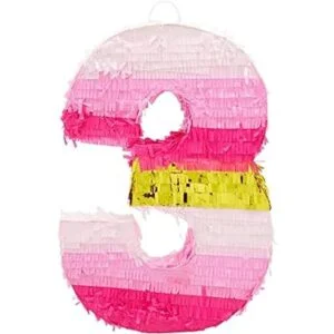 Pinata pequeña número 3 para niñas decoración de fiesta_6