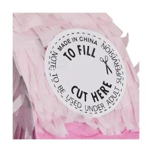 Piñata pequeña de color rosa y dorado número 0 para_6