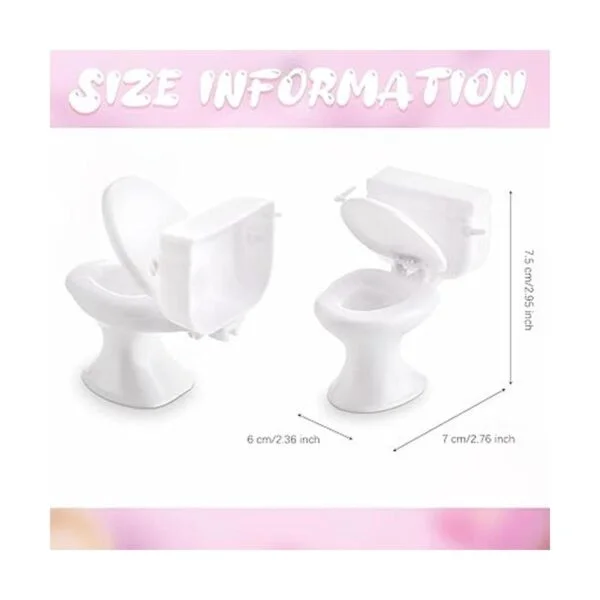 2 piezas mini asiento de inodoro de juguete para casa de_3