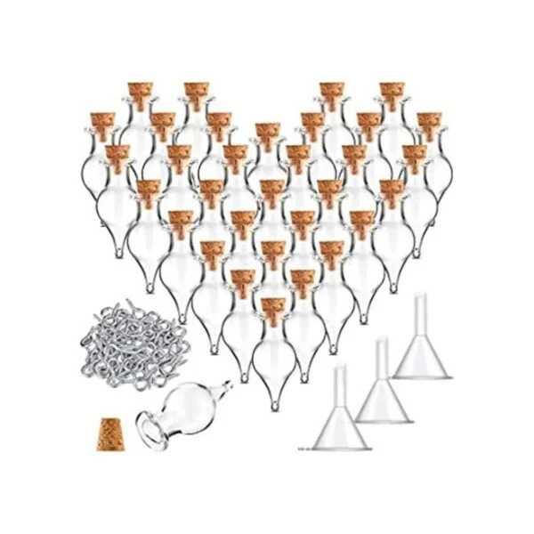 Mini botellas de vidrio en forma de lágrima de 0.1 fl oz_1