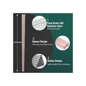 GLAMFIELDS Palillos de metal reutilizables aptos para