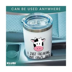 Cow Gifts Vaso de café de 20 onzas para café o vino idea