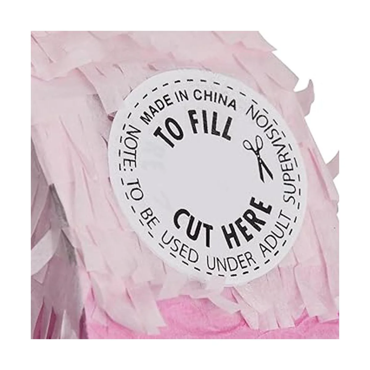 Piñata pequeña rosa y dorada número 9 para decoración de