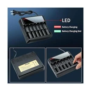 Cargador de batería universal de 6 Bay 18650 para baterías_6