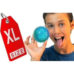 Pelota de goma grande de 3.25 pulgadas con luz paquete de_2