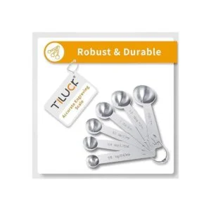 TILUCK Juego de tazas y cucharas medidoras de acero_4