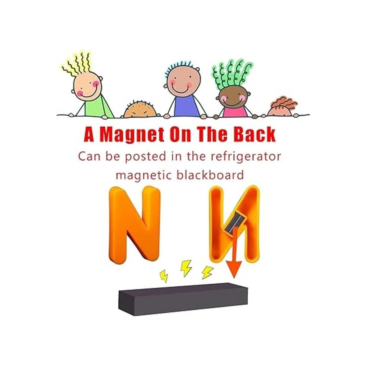 ABCaptain Letras magnéticas del alfabeto ABC 123 imanes de_3