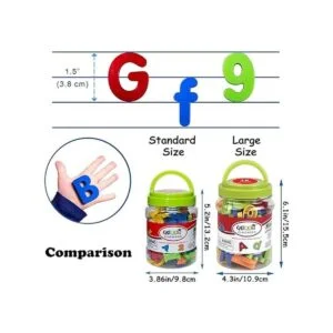 ABCaptain Letras magnéticas del alfabeto ABC 123 imanes de_4