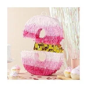 Pinata pequeña número 3 para niñas decoración de fiesta_2