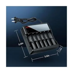 Cargador de batería universal de 6 Bay 18650 para baterías_3