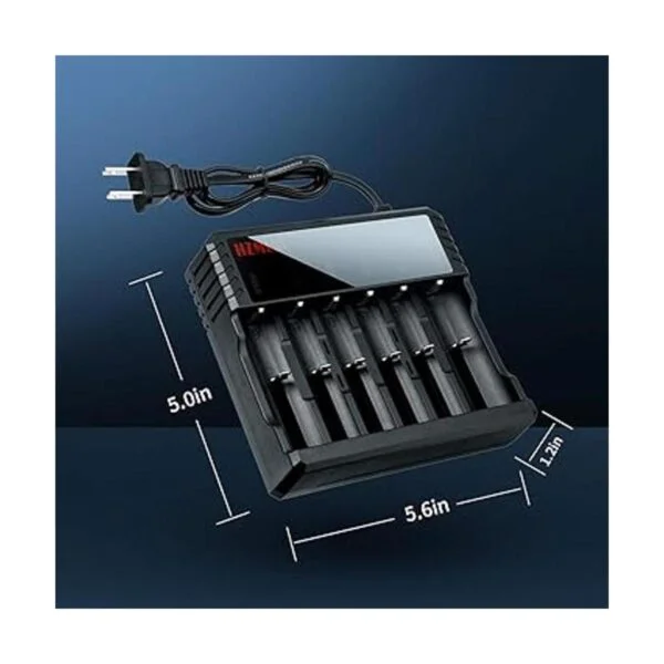 Cargador de batería universal de 6 Bay 18650 para baterías_3