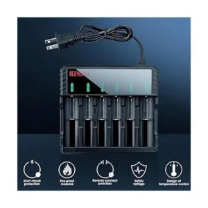 Cargador de batería universal de 6 Bay 18650 para baterías_4