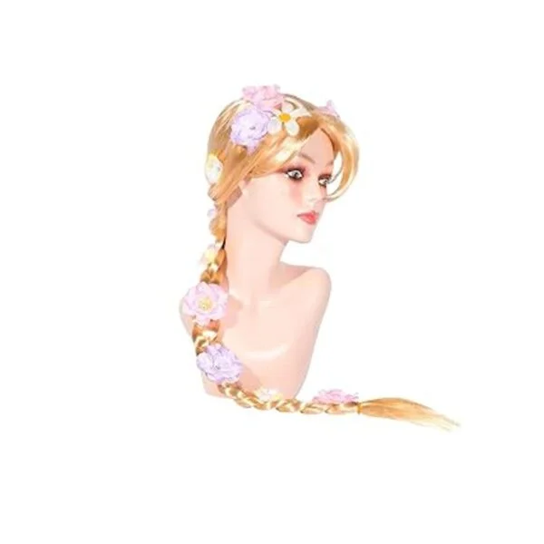 SINCERE PARTY Peluca de princesa para niñas peluca rubia_5