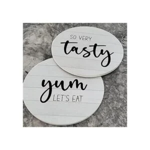 Elegantes salvamanteles para platos calientes juego de 2
