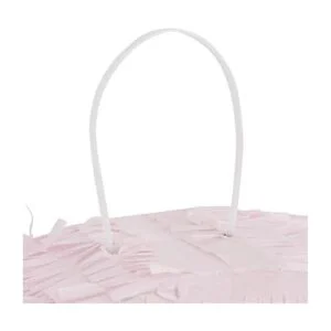 Piñata pequeña rosa y dorada número 9 para decoración de