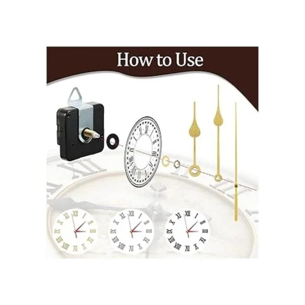 Kigeli Reloj de pared de cuarzo para bricolaje 6 números