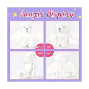Athoinsu Oso de peluche de ángel iluminado con luz LED de_6