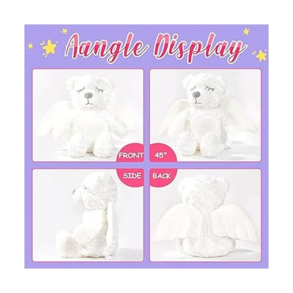 Athoinsu Oso de peluche de ángel iluminado con luz LED de_6