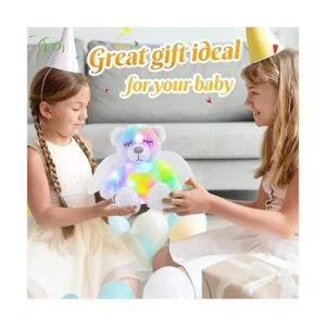 Athoinsu Oso de peluche de ángel iluminado con luz LED de_5