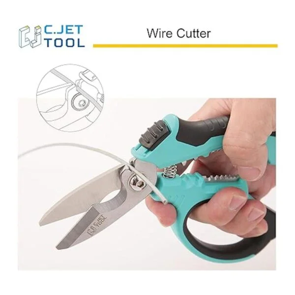 C.JET TOOL Tijeras de electricista tipo ángulo inoxidable_6