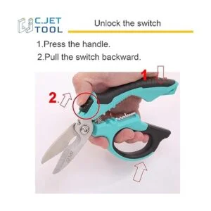 C.JET TOOL Tijeras de electricista tipo ángulo inoxidable_2