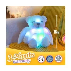 Athoinsu Oso de peluche de ángel iluminado con luz LED de_3