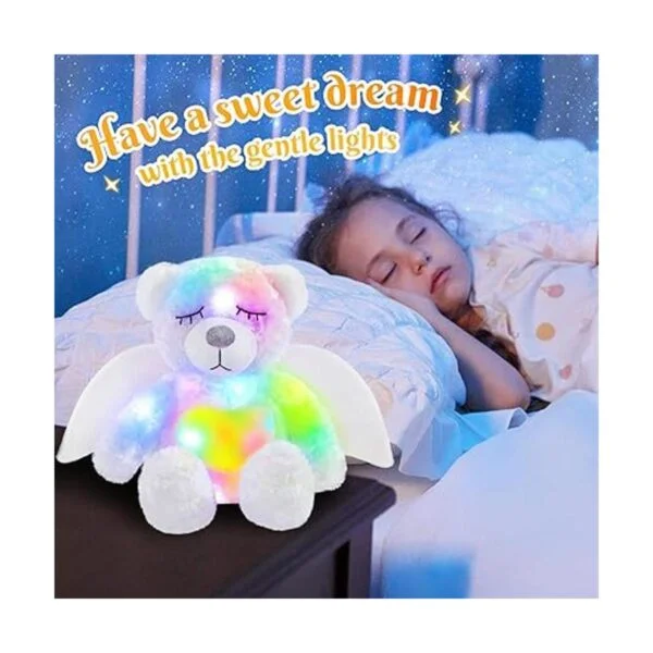 Athoinsu Oso de peluche de ángel iluminado con luz LED de_4