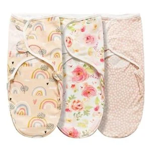 Manta de envoltura para bebé niña y niño paquete de 3