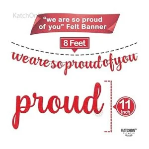 Banner de graduación con purpurina de We Are So Proud Of_4