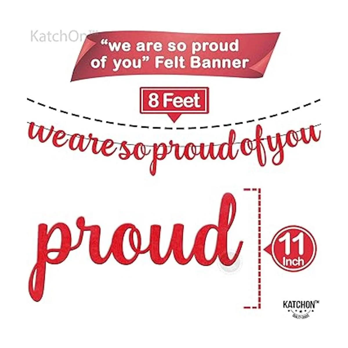 Banner de graduación con purpurina de We Are So Proud Of_4
