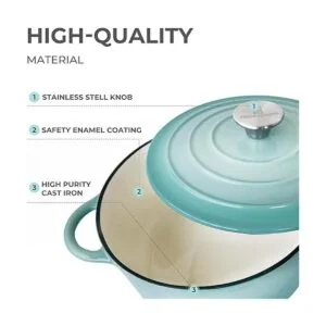 Trustmade Horno holandés recubierto de hierro fundido_3