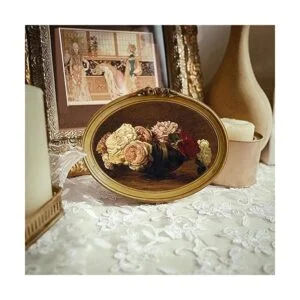 CISOO Marco de fotos ovalado vintage de 5 x 7 pulgadas_2