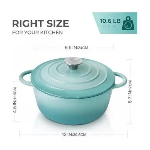 Trustmade Horno holandés recubierto de hierro fundido_5